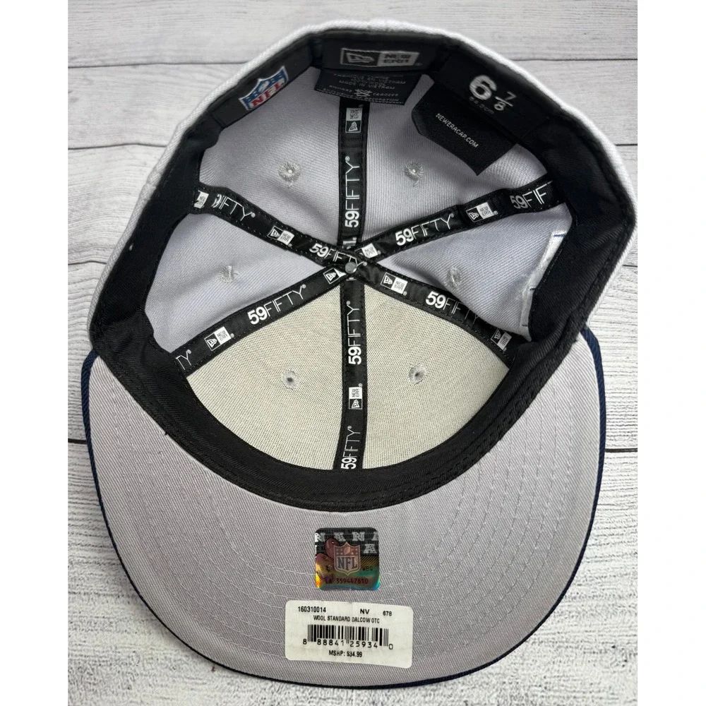 New Era Dallas‎ Cowboys 59FIFTY Heritage Series Classic Wool Fitted Hat Sz 6 7/8